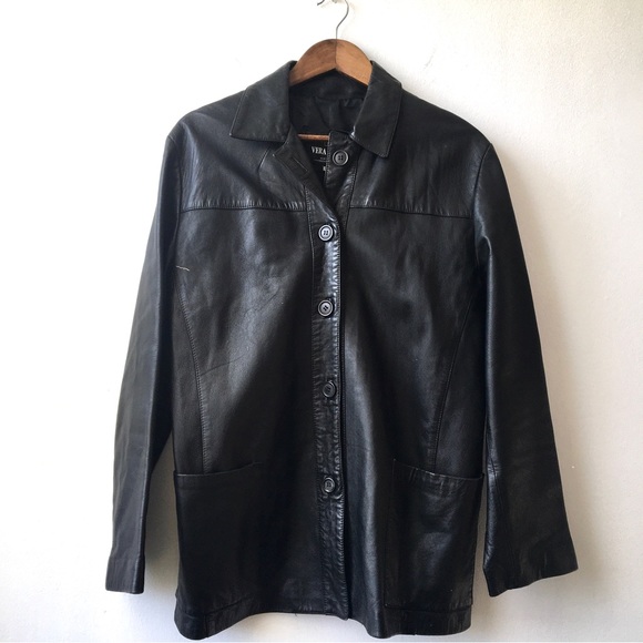 VERA PELLE authentic Italian leather women’s jacket. Size 48. Black. - Picture 7 of 16